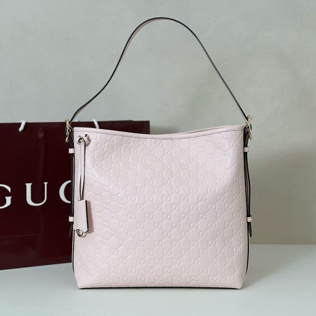 Gucci GG Emblem medium shoulder bag 847452 pink