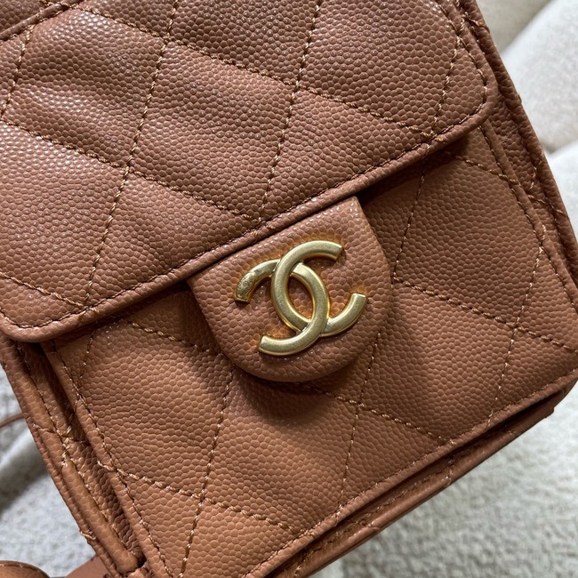 CHANEL 25 Medium Backpack AS5600 brown