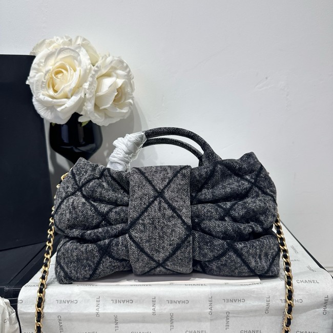 Chanel Denim Mini Bow Bag AS5849 black