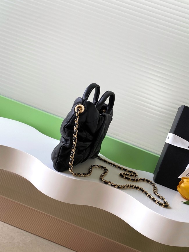 Chanel Shiny Lambskin Mini Bow Bag AS5849 black