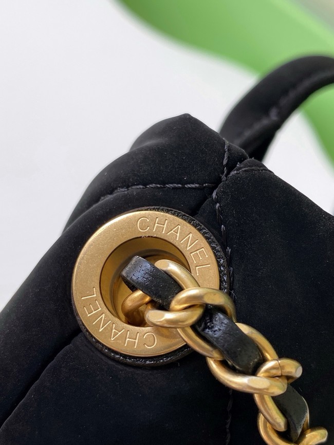 Chanel Velvet-Effect Nylon Mini Bow Bag AS5849 black