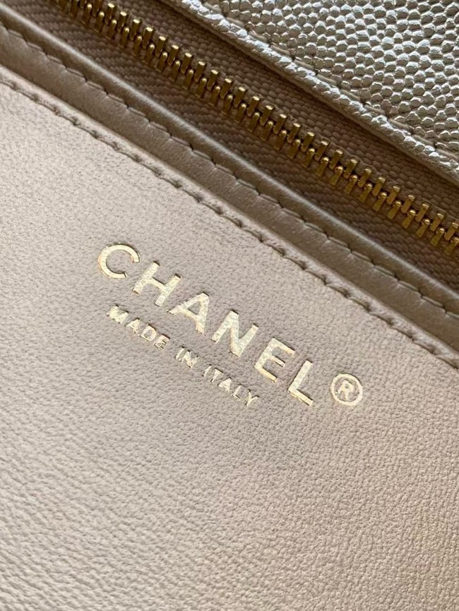 CHANEL small Flap Bag AS5756 light gold