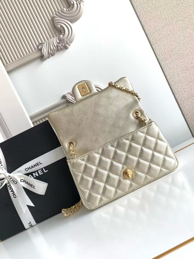 CHANEL mini Flap Bag  AS5759 light gold