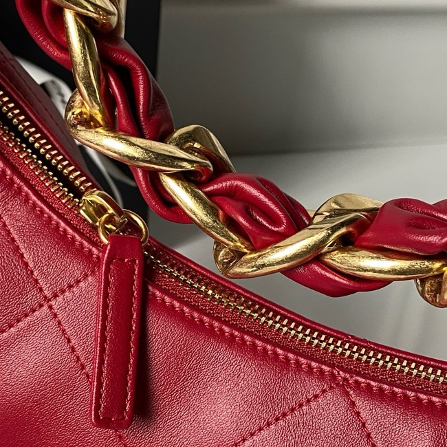 Chanel Hobo Handbag AS5837 red