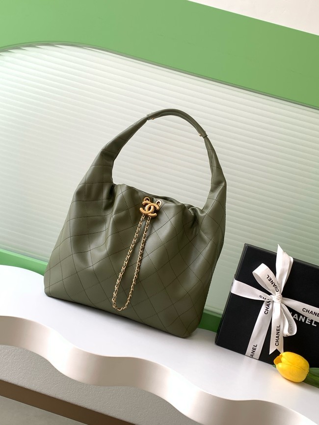 CHANEL Large Hobo Bag AS5967 green