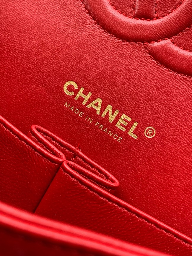 Chanel Small Classic Handbag A01113 red