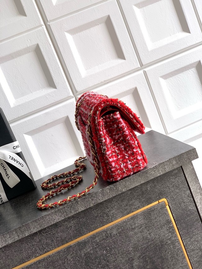 Chanel Small Classic Handbag A01113 red