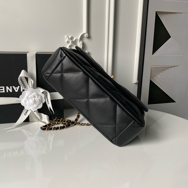 Chanel Lambskin Maxi Flapbag AS5734 black
