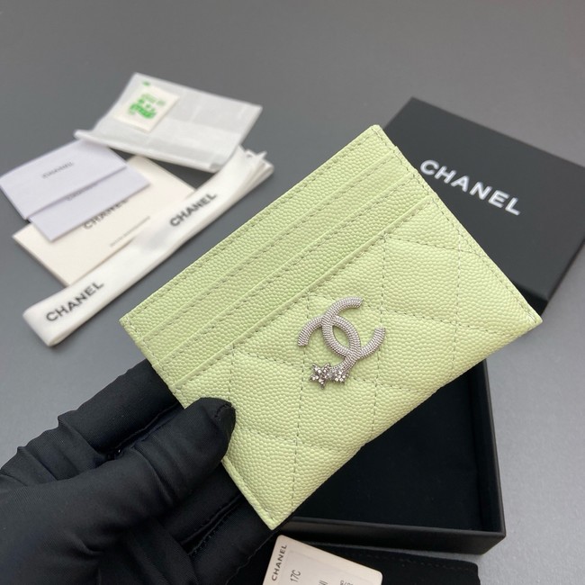 Chanel Classic Card Holder AP4814 light green