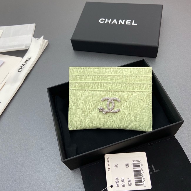 Chanel Classic Card Holder AP4814 light green