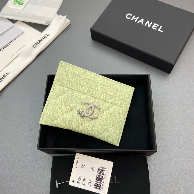 Chanel Classic Card Holder AP4814 light green