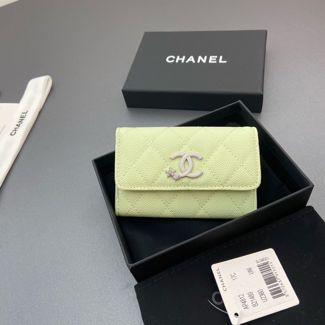Chanel Flap Card Holder AP4812 Light green