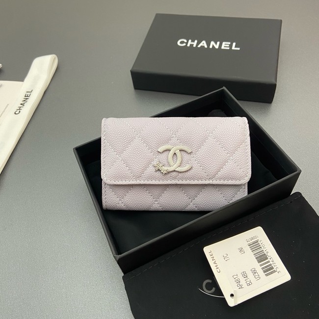 Chanel Flap Card Holder AP4812 light Purple
