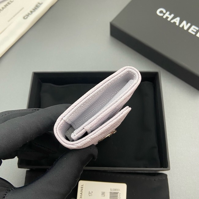 Chanel Flap Card Holder AP4812 light Purple