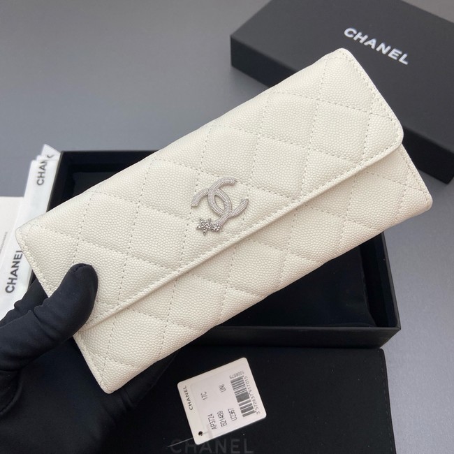 Chanel Long Flap Wallet AP3724 Cream