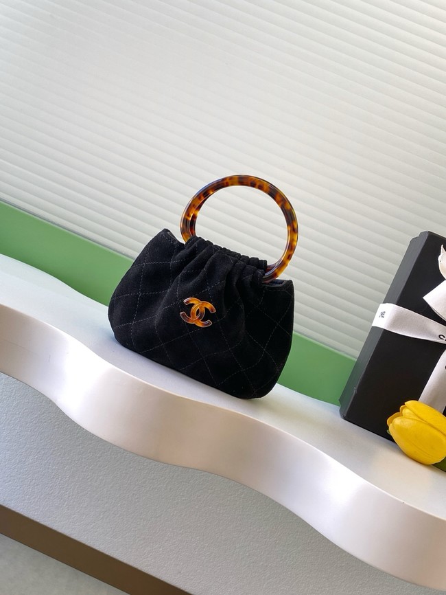 CHANEL mini Hobo Bag Suede AS4981 black