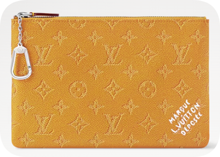 Louis Vuitton NEW Key Pouch M M27109 Saffron Yellow