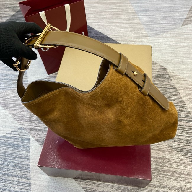 Gucci Beatrix medium tote bag suede 850926 brown
