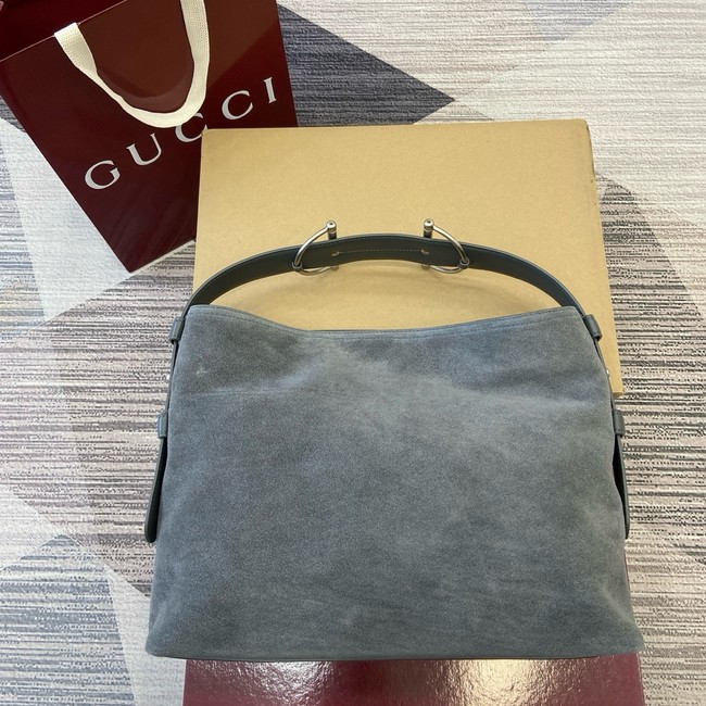 Gucci Beatrix medium tote bag suede 850926 gray
