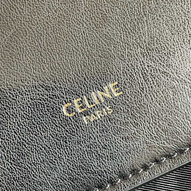 Celine FLAT CABAS NEW LUGGAGE IN GLOSSY CALFSKIN 123963 black