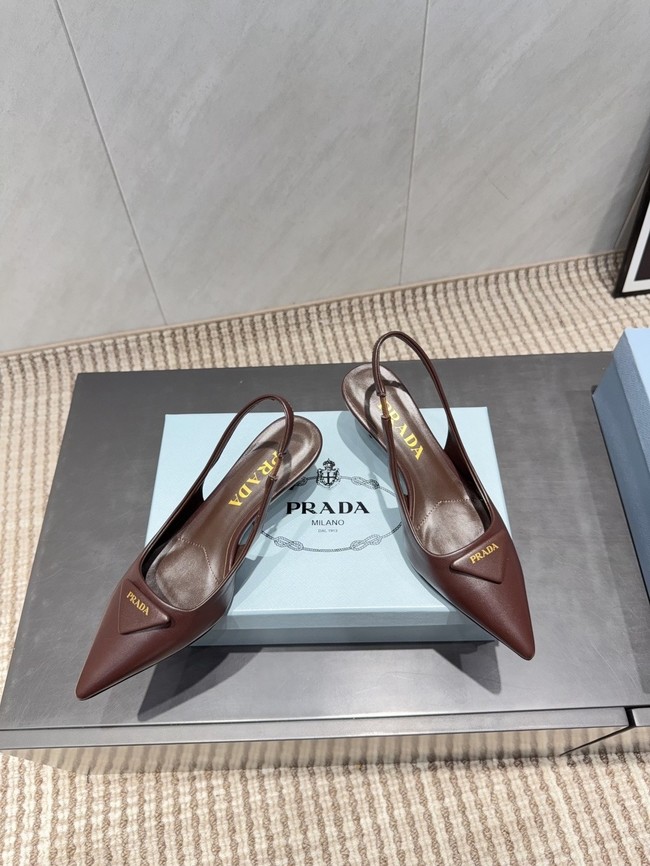 Prada leather slingback pumps 87220-6