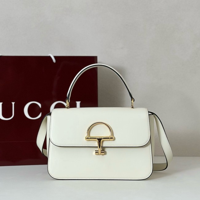 Gucci Siena medium top handle bag 855535 white