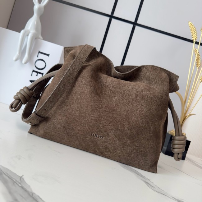 Loewe Flamenco Leather Shoulder Bag 262386 dark brown