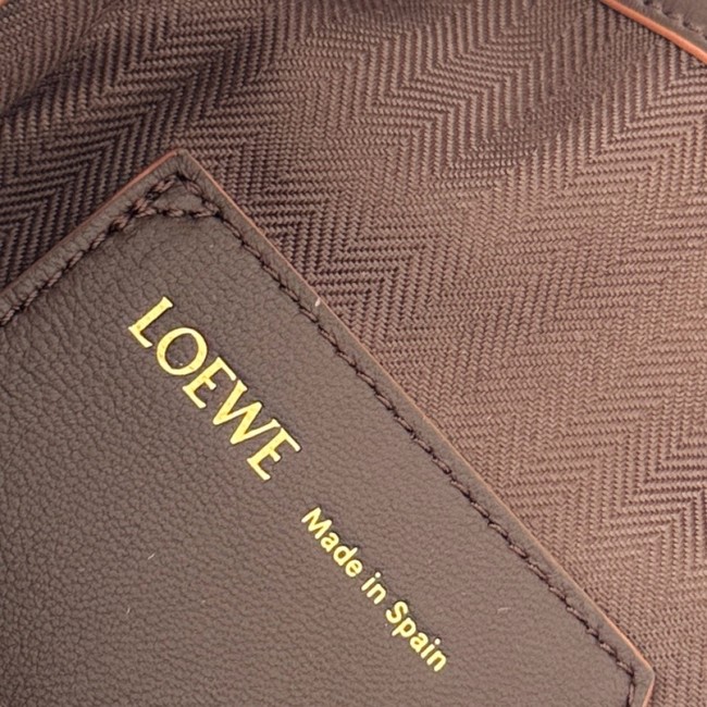 Loewe Leather Shoulder Bag 012537 dark brown