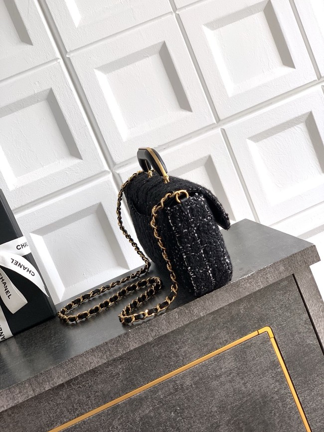 Chanel Large Flap Bag With Top Handle AS5807 BLACK