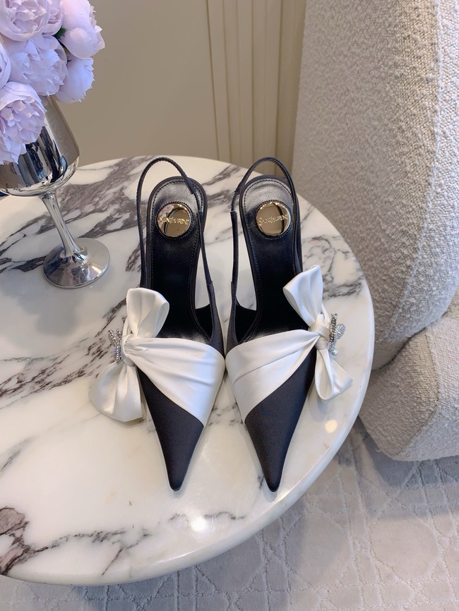 Saint Laurent AMALIA slingback pumps in satin crepe 21072-1