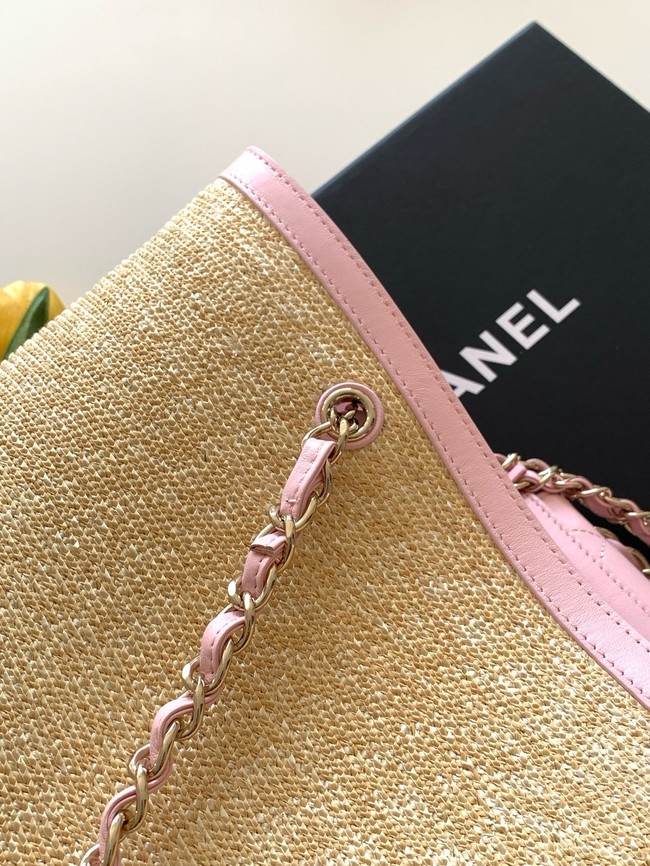 CHANEL Large Tote AS5952 Beige & pink
