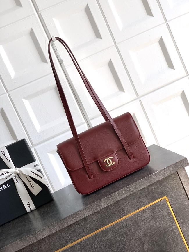 CHANEL Small Flap Bag AS6130 burgundy