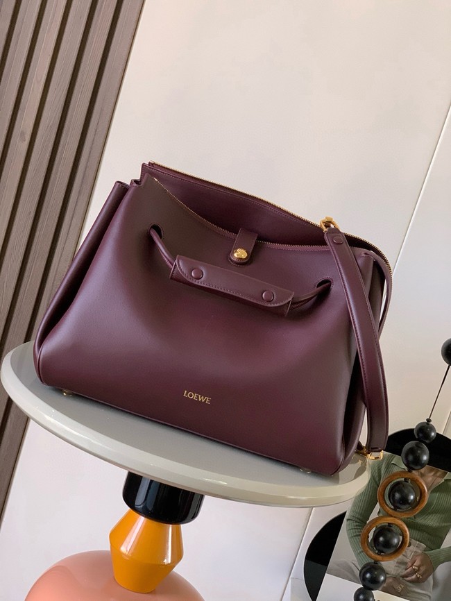 Loewe Large soft calfskin leather Madrid bag 9148 Burgundy
