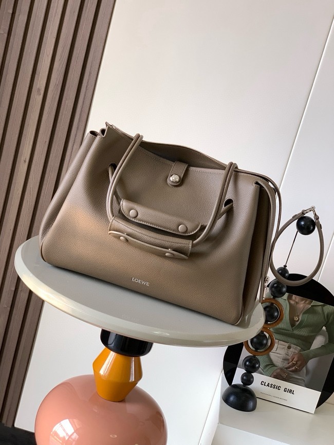 Loewe Large soft calfskin leather Madrid bag 9148 dark gray