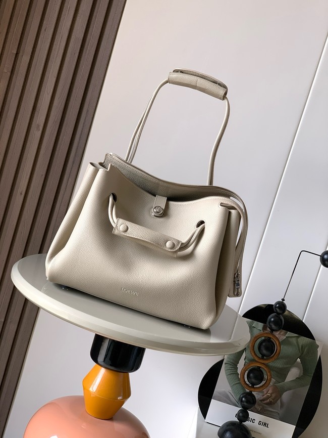 Loewe Medium soft grain leather Madrid bag 9147 gray