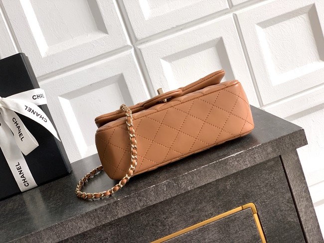 CHANEL Mini Flap Bag with Top Handle AP2431 Camel
