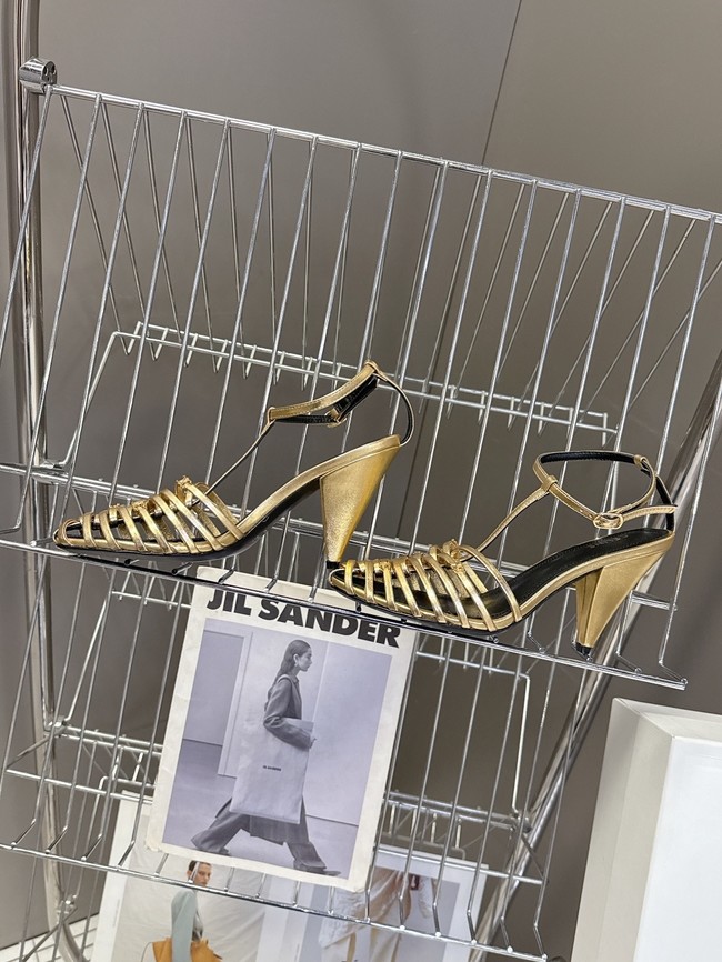CELINE CAGE STRAPPY SANDAL IN LAMINATED LAMBSKIN 36657-1