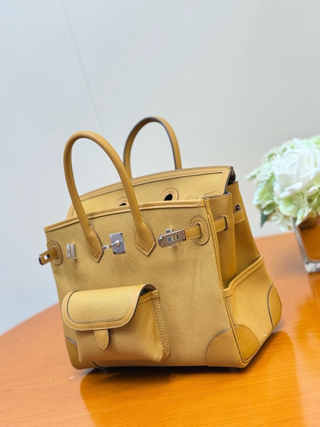 Hermes Birkin Toile & Cuir H6987-5