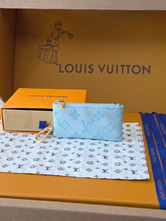 Louis Vuitton Key Pouch M27674 Bleu Courrier