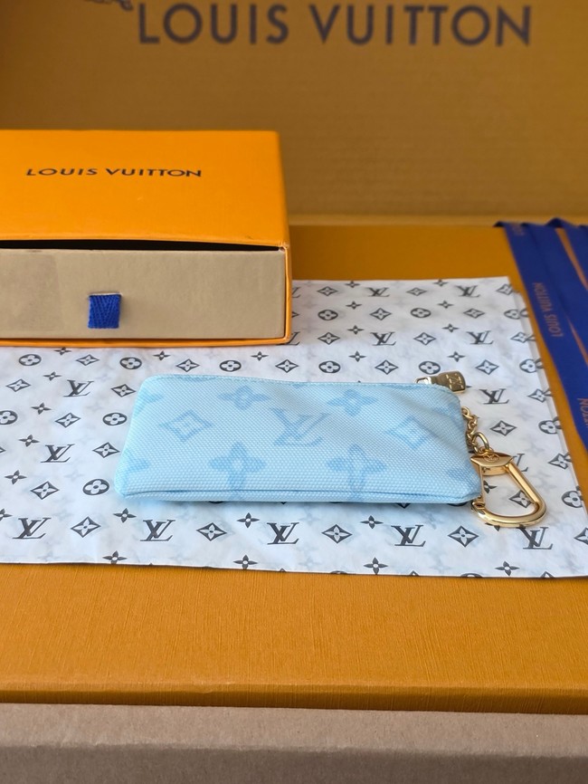 Louis Vuitton Key Pouch M27674 Bleu Courrier