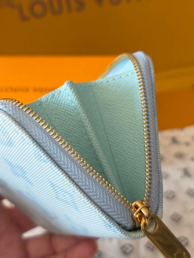 Louis Vuitton Zippy Coin Purse M27721 Bleu Courrier