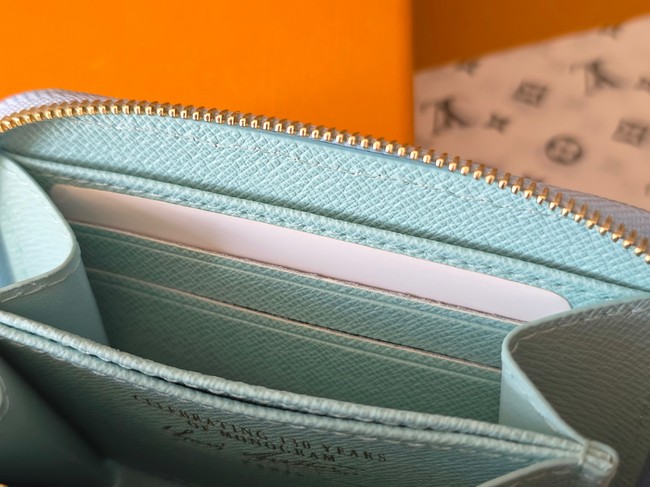 Louis Vuitton Zippy Coin Purse M27721 Bleu Courrier