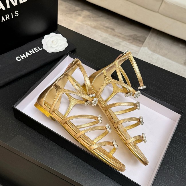 Chanel Sandals Laminated Lambskin 66964-1