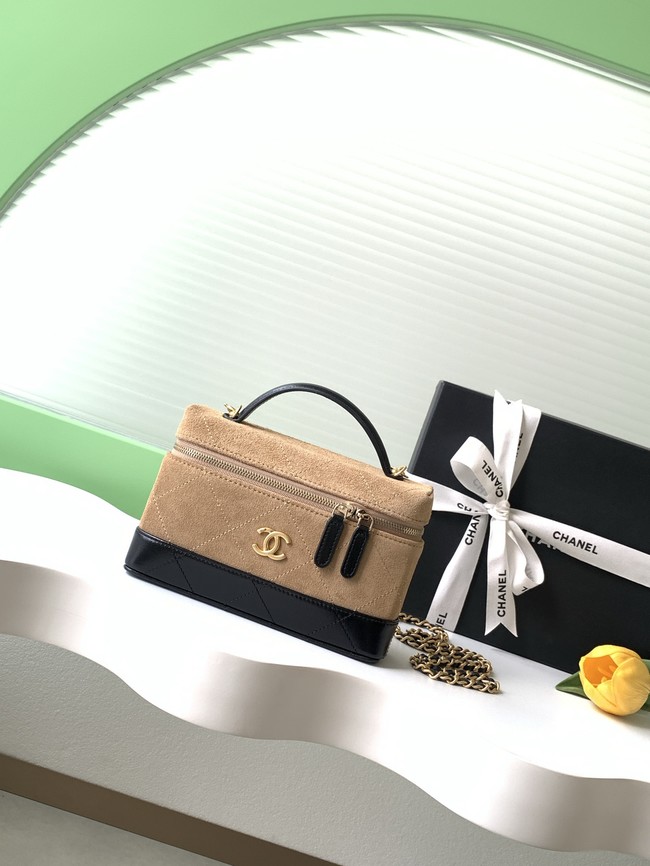 CHANEL Vanity with Chain AP5186 black&brown