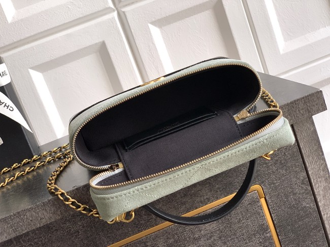 CHANEL Vanity with Chain AP5186 black&green