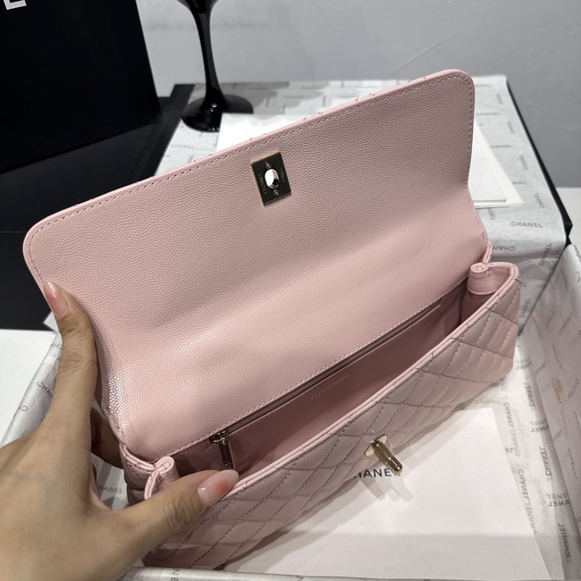 Chanel Maxi Flap Bag With Top Handle AS6091 pink