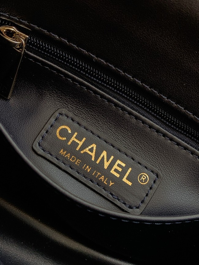 Chanel Mini Flap Bag with Top Handle AS2215 denim blue