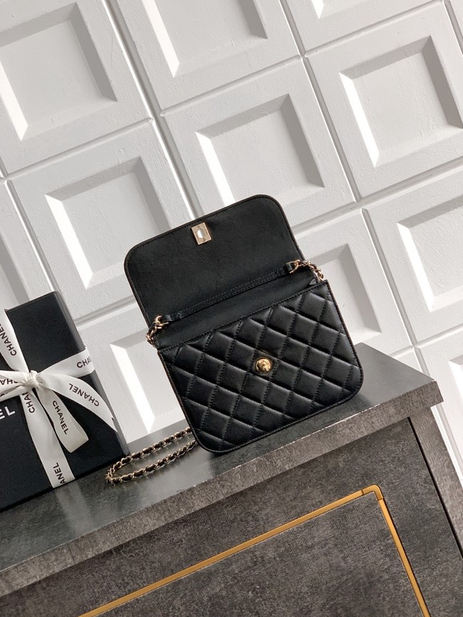 Chanel Mini Flap Bag with Top Handle AS5984 black