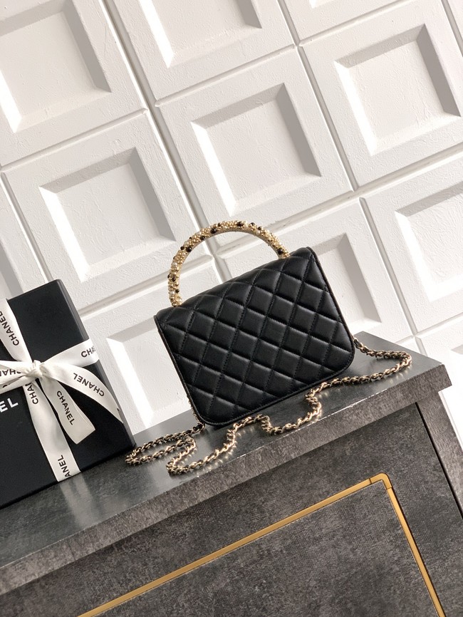 Chanel Mini Flap Bag with Top Handle AS5984 black