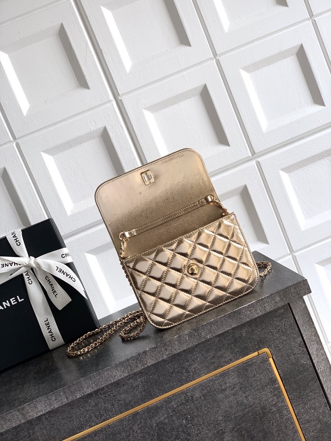 Chanel Mini Flap Bag with Top Handle AS5984 gold